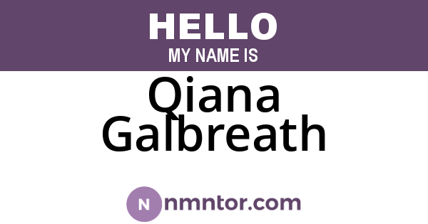 Qiana Galbreath