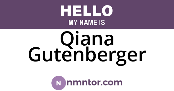 Qiana Gutenberger