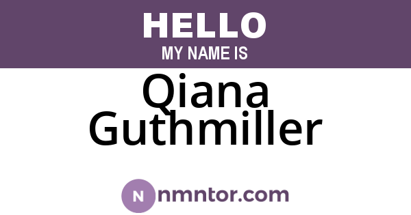 Qiana Guthmiller