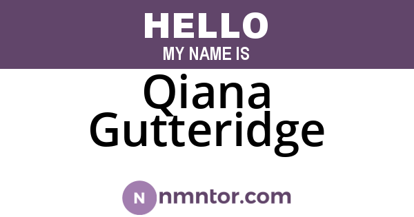 Qiana Gutteridge