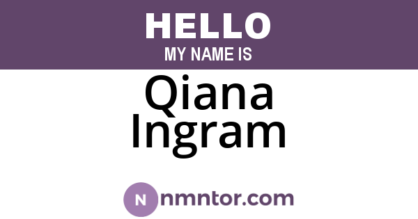 Qiana Ingram
