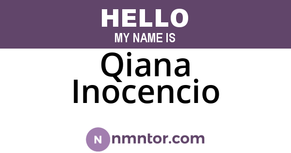 Qiana Inocencio