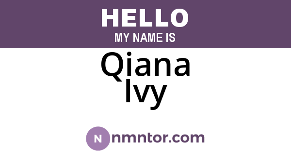 Qiana Ivy
