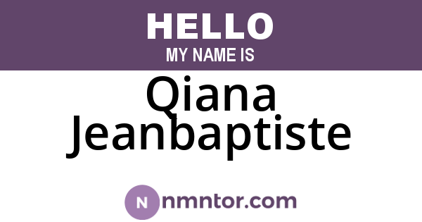 Qiana Jeanbaptiste