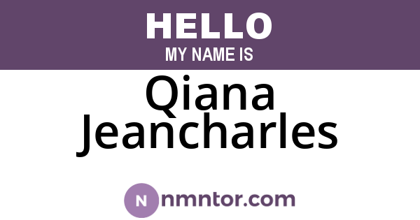 Qiana Jeancharles