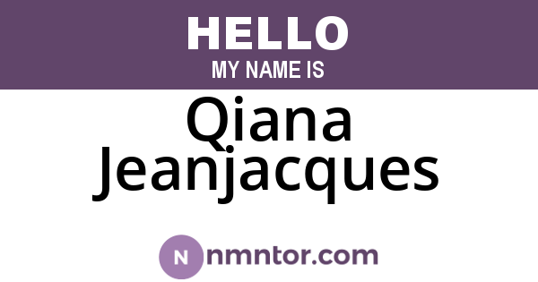 Qiana Jeanjacques