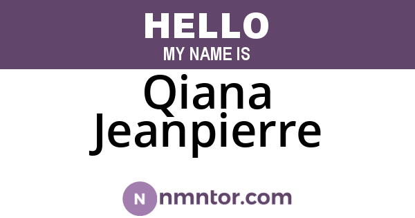 Qiana Jeanpierre