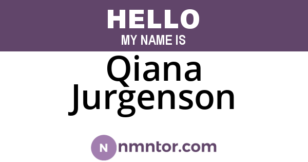 Qiana Jurgenson