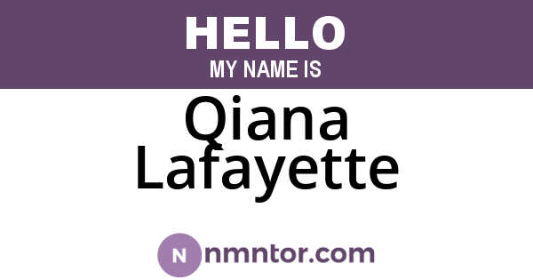 Qiana Lafayette