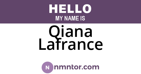 Qiana Lafrance