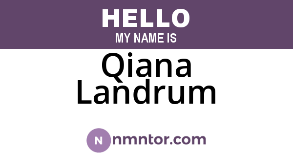 Qiana Landrum