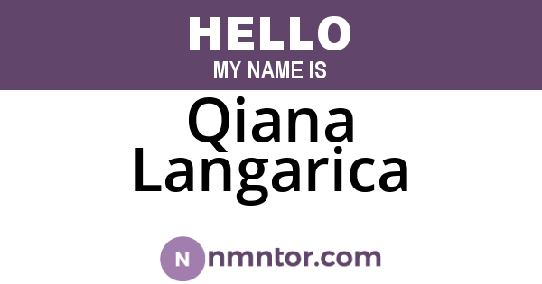 Qiana Langarica