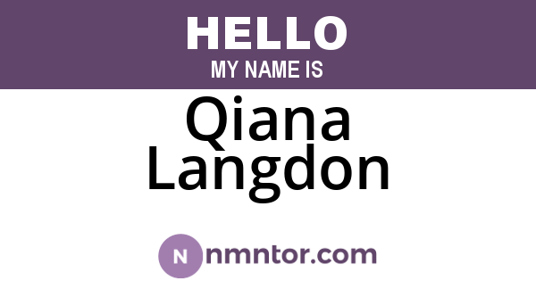 Qiana Langdon