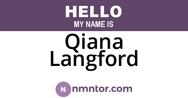 Qiana Langford