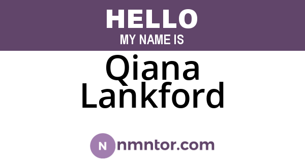 Qiana Lankford