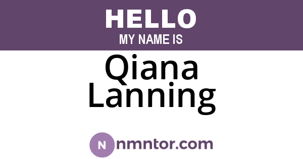 Qiana Lanning