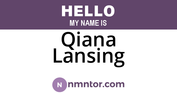 Qiana Lansing