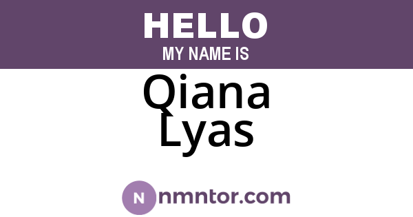 Qiana Lyas