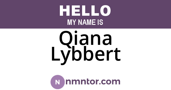 Qiana Lybbert