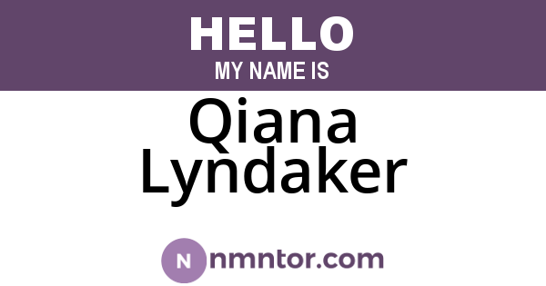 Qiana Lyndaker
