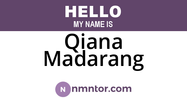 Qiana Madarang