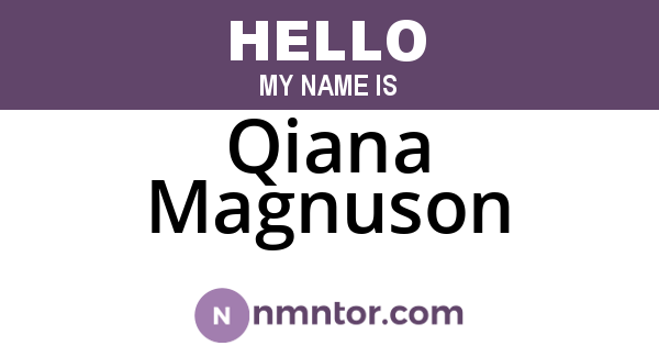 Qiana Magnuson