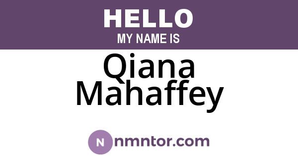 Qiana Mahaffey