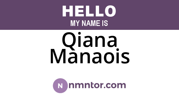 Qiana Manaois