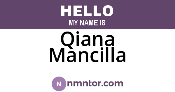 Qiana Mancilla