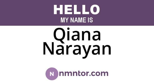 Qiana Narayan