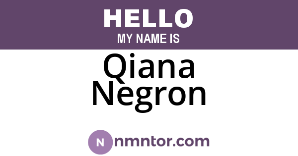 Qiana Negron