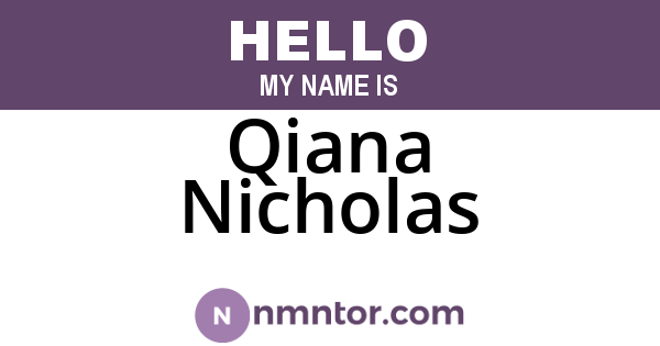 Qiana Nicholas
