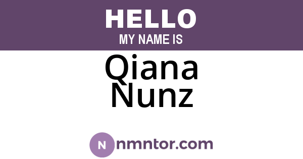 Qiana Nunz