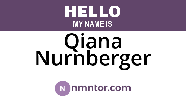 Qiana Nurnberger