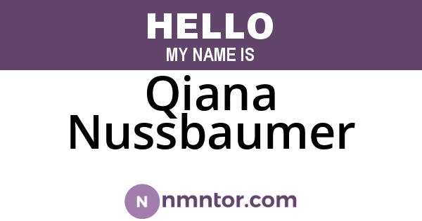 Qiana Nussbaumer