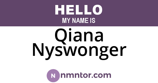 Qiana Nyswonger