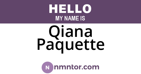Qiana Paquette