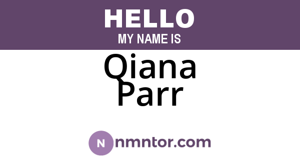 Qiana Parr