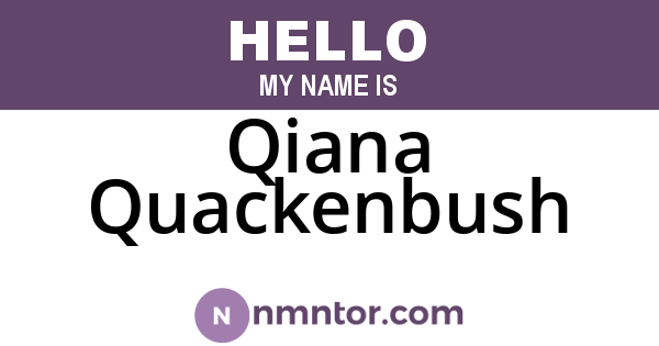 Qiana Quackenbush