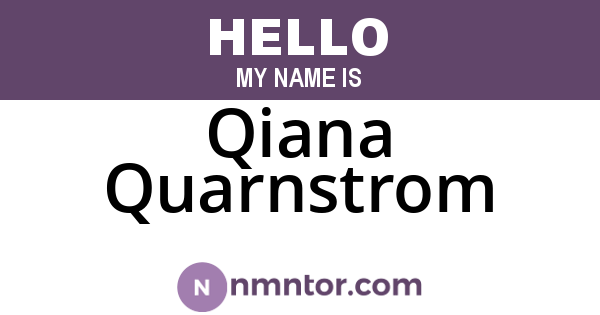 Qiana Quarnstrom