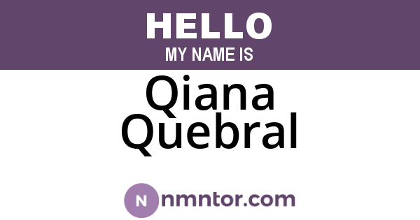 Qiana Quebral