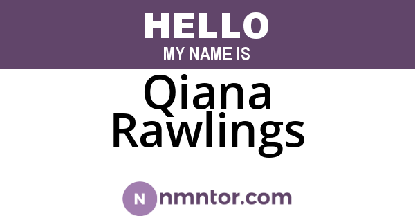 Qiana Rawlings