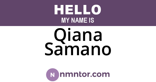 Qiana Samano