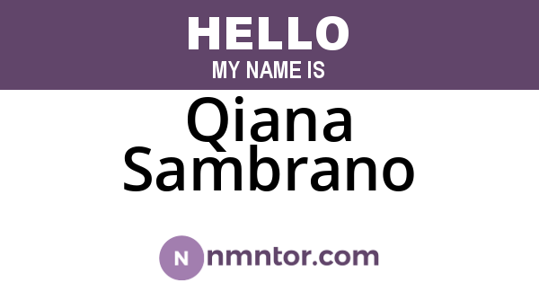 Qiana Sambrano