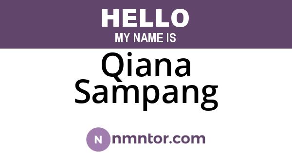 Qiana Sampang