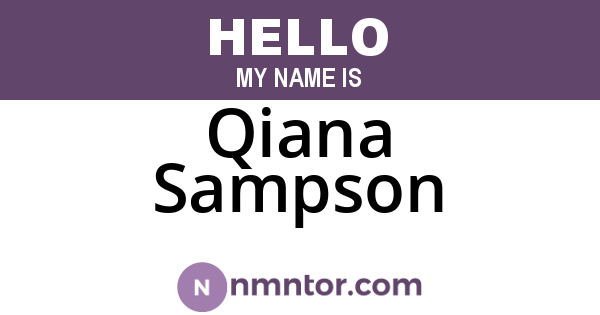 Qiana Sampson