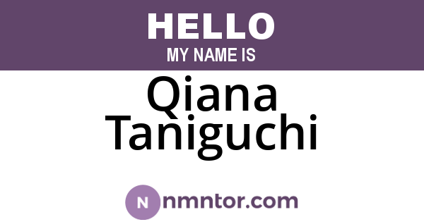 Qiana Taniguchi