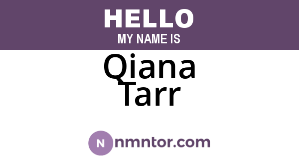 Qiana Tarr