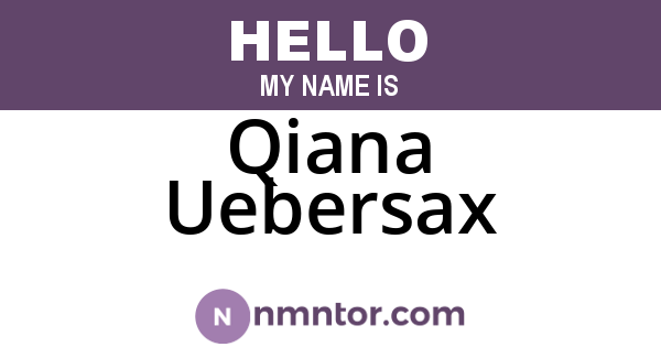 Qiana Uebersax