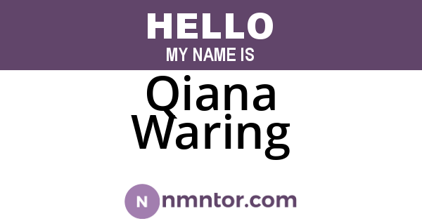Qiana Waring
